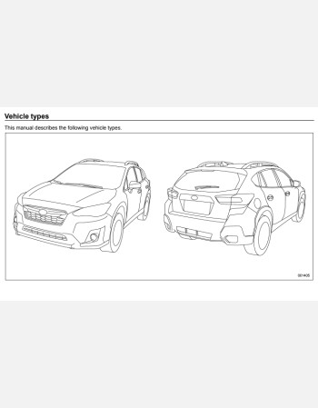 subaru xv(crosstrek) 2018 owners manual rhd and lhd